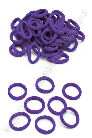 Резинки бесшовные для волос &quot;Premium&quot; 3 см (80 шт) SF-7340, темно-фиолетовый №8055