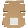 Коробка крафтовая с окошком 16*16*7,5 см (12 шт)  SF-7751