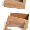 Коробка крафтовая с окошком 30*23*9 см (12 шт) SF-7168, натуральный
