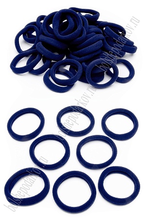 Резинки бесшовные для волос &quot;Premium&quot; 4 см (80 шт) SF-7051, темно-синий №8024