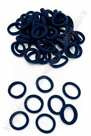 Резинки бесшовные для волос &quot;Premium&quot; 3 см (80 шт) SF-7340, темно-синий №8024