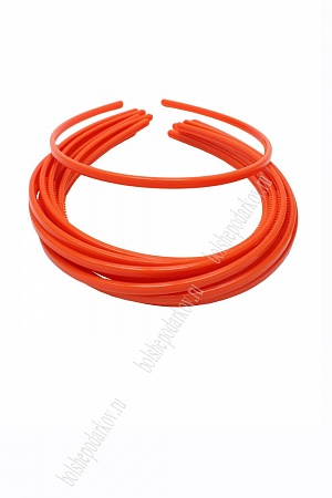 Ободки для волос 0,5 см пластиковые (20 шт) SF-451, оранжевый