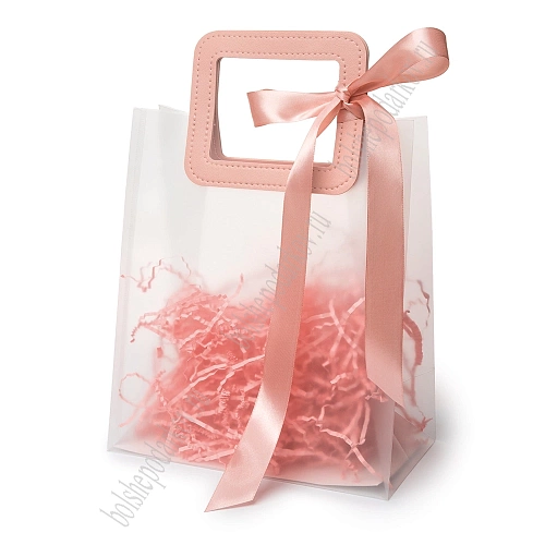 Пакет подарочный 23*27*13 см (12 шт) SF-8122, розовый