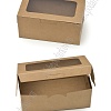 Коробка крафтовая с окошком 16*9*7,5 см (12 шт) SF-7751, №1