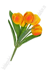 Букет цветов 27 см "Тюльпаны" (SF-7871) желто-красный