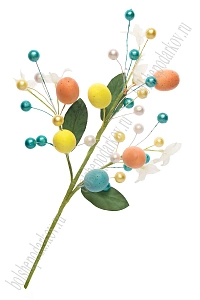 Пасхальный декор 40 см "Веточка с яйцами" (SF-8114) №1