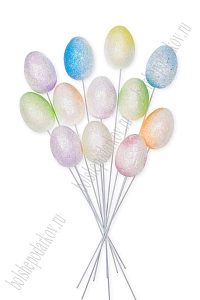 Пасхальный декор "Яйцо на палочке" 4 см (12 шт) SF-7202, №5