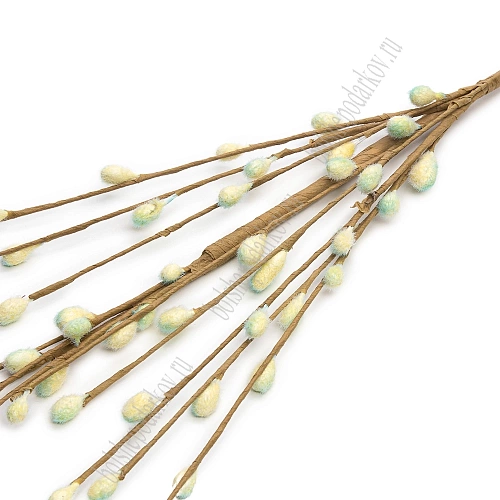 Веточка декоративная &amp;quot;Верба&amp;quot; 70 см (SF-8132) желтый/голубой