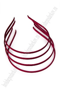 Ободки атласные 0,5 см, металл (20 шт) SF-1464, бордовый №101