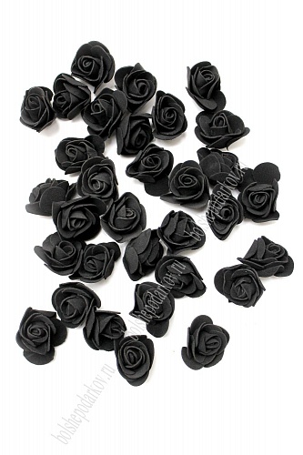 Головки цветов &amp;quot;Роза&amp;quot; 5 см (50 шт) черный