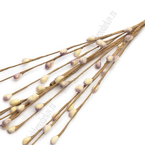 Веточка декоративная &amp;quot;Верба&amp;quot; 70 см (SF-8132) желтый/сиреневый