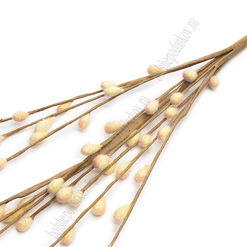 Веточка декоративная &amp;quot;Верба&amp;quot; 70 см (SF-8132) желтый/красный