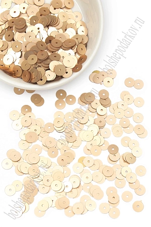Пайетки круглые 6 мм*100 гр (SF-5756) золото №1609