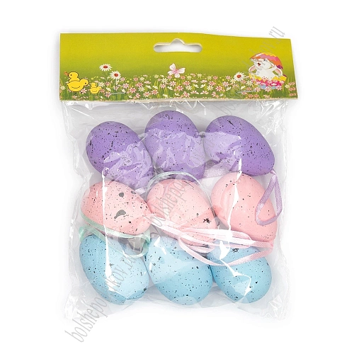 Пасхальный декор &amp;quot;Яйца&amp;quot; 3*4,5 см (9 шт) SF-7862, №6