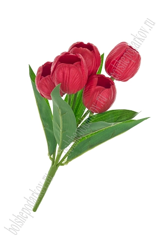 Букет цветов 27 см &amp;quot;Тюльпаны&amp;quot; (SF-7871) красный