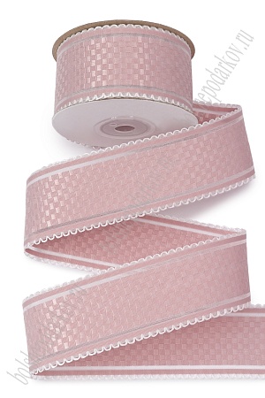 Лента декоративная 4 см*10 ярд (SF-7731) нежно-розовый