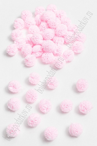 Помпоны декоративные 1,5 см (50 шт) SF-5826, светло-розовый