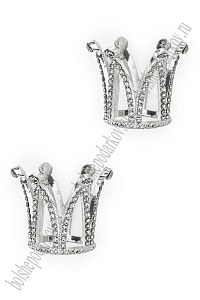 Корона металл 2,2*2,8 см (2 шт) SF-7637 УЦЕНКА