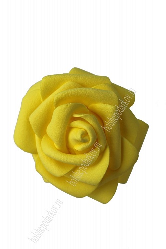 Головки цветов &amp;quot;Роза&amp;quot; крупная 7,5 см (30 шт) SF-602, желтый
