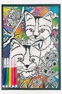 Раскраска глиттерная с фломастерами 17,5*25 см (SF-5670) №3 УЦЕНКА