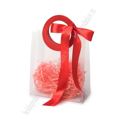Пакет подарочный 16*18,6*8 см (12 шт) SF-8121, красный