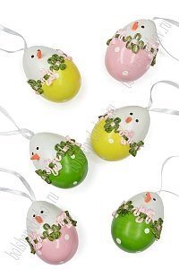 Пасхальный декор 5,5 см "Яйца" (6 шт) SF-5010, №1