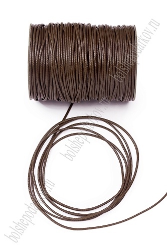 Шнур вощеный 1,5 мм*100 ярд (SF-3295) коричневый