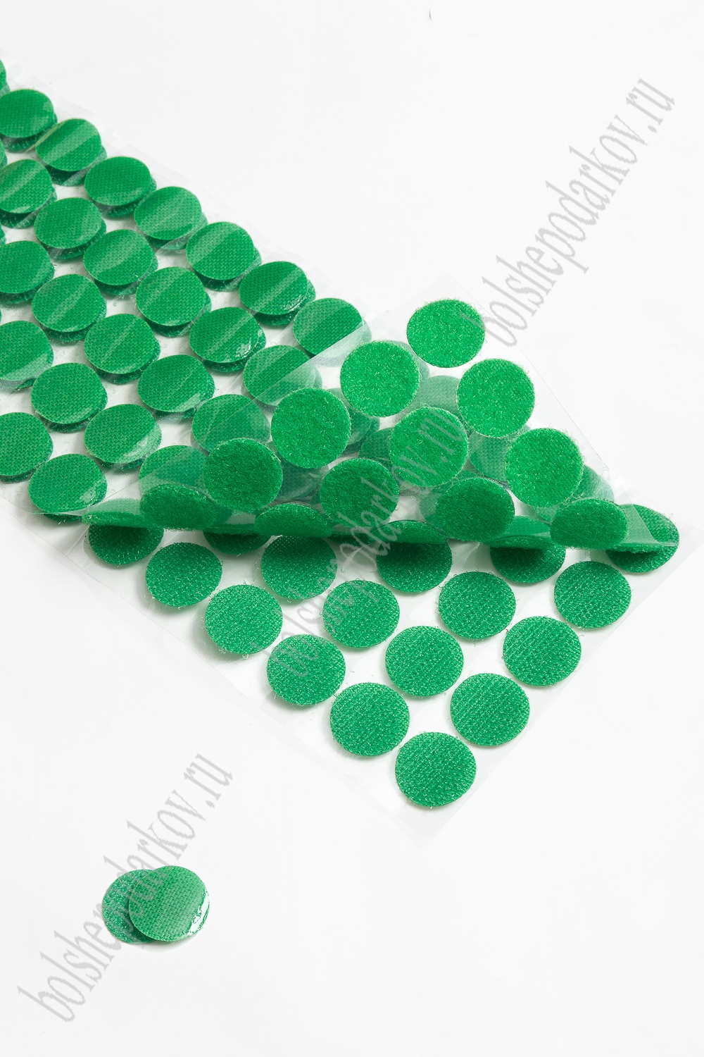 Липучка круглая 2 см самоклеящаяся (100 шт) SF-5919, зеленый №066