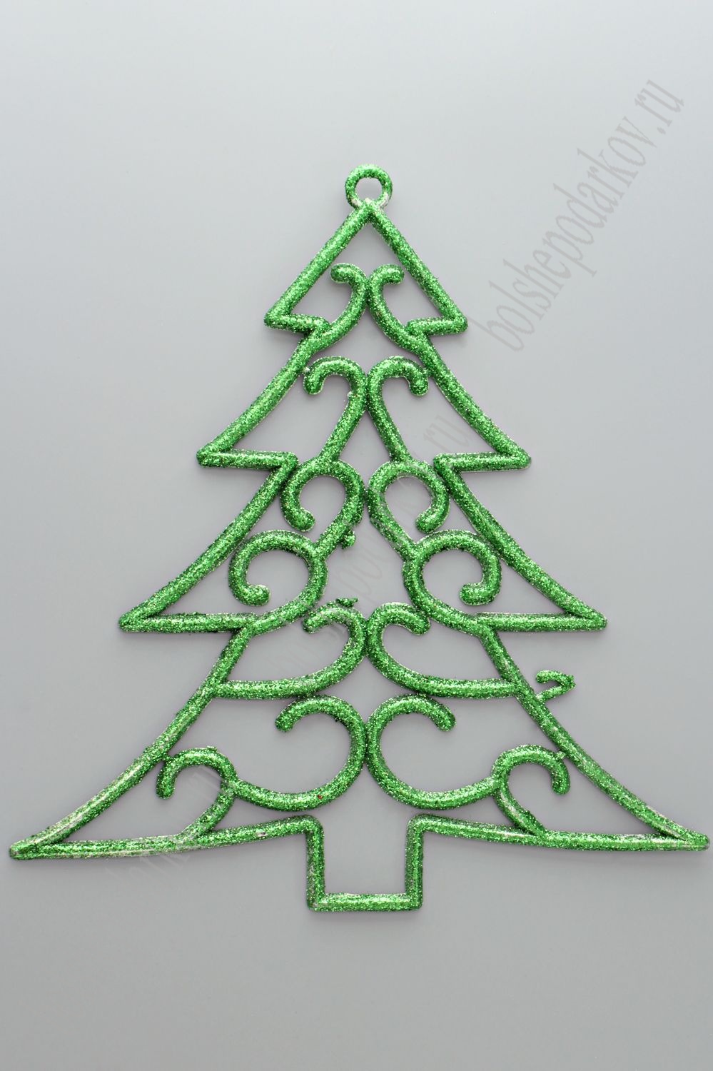 Новогоднее украшение с блестками 25*22 см "Елочка" (SF-1705) зеленый