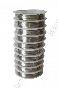 Проволока 0,5 мм*30 м (10 шт) SF-902,  серебро