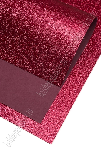 Фоамиран глиттерный 2 мм, 40*60 см Premium (10 листов) SF-3010, бордовый №2003