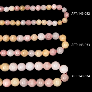 Бусины круглые на нитке 6 мм (SF-7590) кварц микс