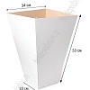 Коробка переноска для цветов Long L (без дна) 18*34*53 см, белый-крафт