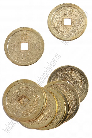 Монеты 45 мм (20 шт) золотой