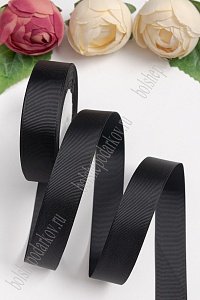 Лента репсовая 2,5 см*20 ярд (SF-3451) черный №39