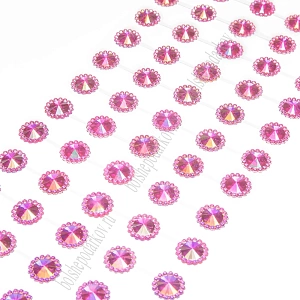 Стразы декоративные "Цветок хамелеон" 1,2 см (SF-3180) розовый