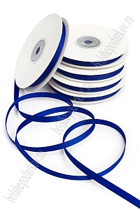 Лента репсовая 0,6 см*20 ярд "1 сорт" (10 бобин) SF-1722, синий №240