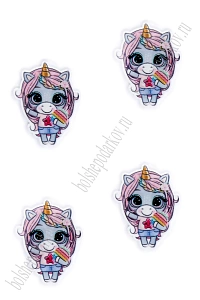 Кабошон-вырубка &quot;Единорог&quot; 3*3,7 см (10 шт) SF-6034, №4