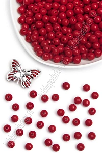 Бусинки пластиковые 10 мм*500 гр (SF-2509) красный №34