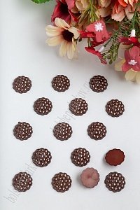 Полубусины декоративные &quot;Серединки&quot; 16 мм, SF-428 (50 гр) шоколадный №80