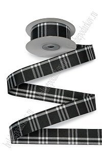 Лента декоративная двусторонняя &quot;Клетка&quot; 2,5 см*10 ярд (SF-7534) №4