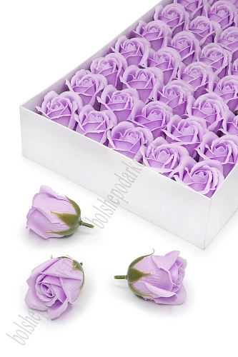 Мыльные цветы &amp;quot;Роза&amp;quot; 6*6,5 см (50 шт) SF-7800, фиолетовый №1