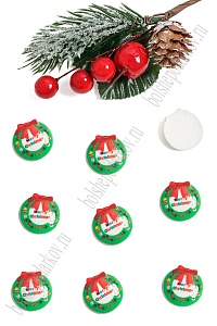 Кабошон "Новогодний венок" (50 шт) SF-3102