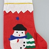 Новогодний носок для подарков с белым верхом 34*22 см (12 шт) SF-1713, в ассортименте