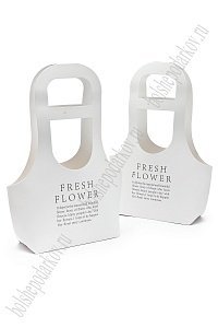 Сумка для цветов "Fresh Flower" 24,5*32*8 см (10 шт) SF-7128, белый
