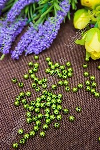 Бусины &quot;Металлик&quot; 6 мм*400 гр (SF-694) фисташковый