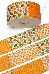 Лента репсовая 4 см*25 ярд с рисунком &quot;Микс&quot; SF-7479, №20