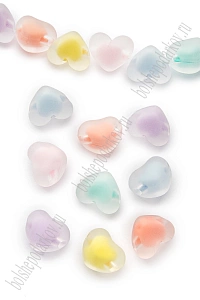 Бусины декоративные 16 мм "Сердечки" (500 гр) SF-7282, ассорти