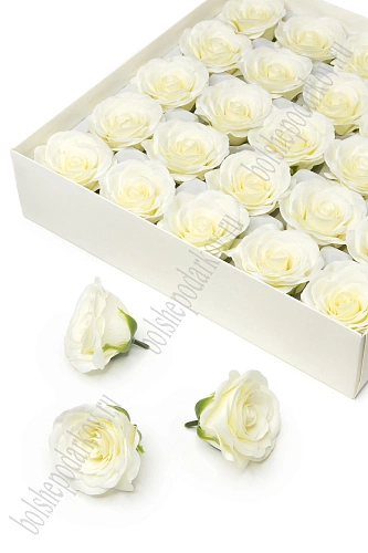 Мыльные цветы &amp;quot;Роза&amp;quot; 6,5*6 см (25 шт) SF-7800, кремовый №1