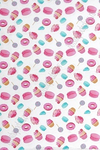 Пленка ПВХ с рисунком &quot;Сладости&quot; А4 (5 листов) SF-6057, №5